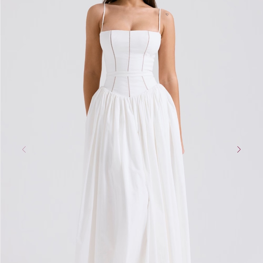 House of CB Strapless White Dress